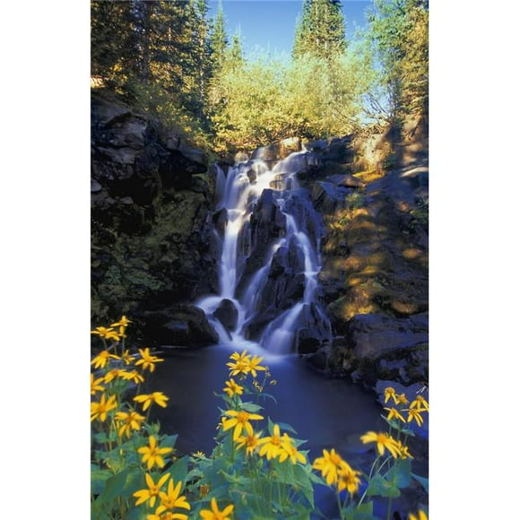 Waterfall Kootenays British Columbia Canada Poster Print - 22 x 34 in. - Large