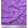 thumbnail image 1 of Soimoi Purple Rayon Fabric European Seeds Leaves Printed Fabric 1 Yard 58 Inch Wide, 1 of 3