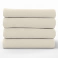 thumbnail image 3 of Kotton Culture 600 TC 4 Pc Sheet Set - 100% Egyptian Cotton 1 Flat sheet 1 Fitted sheet and 2 Pilowcases, 16' Deep Pocket (Ivory,King), 3 of 7