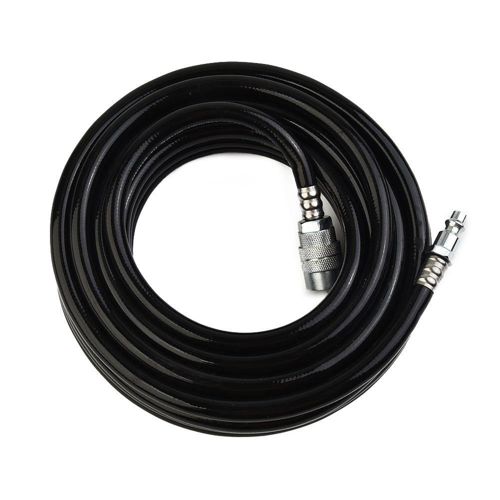 24.6Ft Pvc Pneumatic Air Compressor Hose Accessory with Quick Connect Air Hose