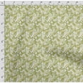 thumbnail image 4 of Soimoi Leaves Print,Cotton Cambric, Quilting Fabric Sold by The Yard 42 Inch Wide, Medium Weight Cotton Fabric, SewingSupplies,Light Green & White, 4 of 5