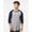 Heather Grey/ Navy, variant on Unisex Fine Jersey Raglan T-Shirt
