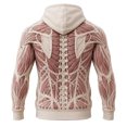 thumbnail image 5 of JIAYUE Men 3D Graphic Halloween Hoodie Skeleton Muscle Print Drawstring Long Sleeve Loose Hooded Sweatshirt for Outdoor Wear, 5 of 5