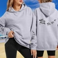 thumbnail image 2 of XIAONU Womens Hoodies Long Sleeve Turtle Print Drawstring Hooded Sweatshirts Oversized Simple Pullover Hoodie Sporty Top Beach Wear, 2 of 4