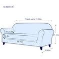 thumbnail image 4 of Subrtex Sofa Pet-Friendly Slipcovers Striped Polyester, White, 2-Piece, 4 of 7