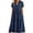 06-Navy2208, variant on XIAONU Womens Casual Midi Dress Short Sleeve V Neck Loose Pocket Vacation Sundress