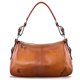 thumbnail image 1 of Bolso de hombro S-ZONE Hobo de piel auténtica para mujer, color marrón, 1 of 7