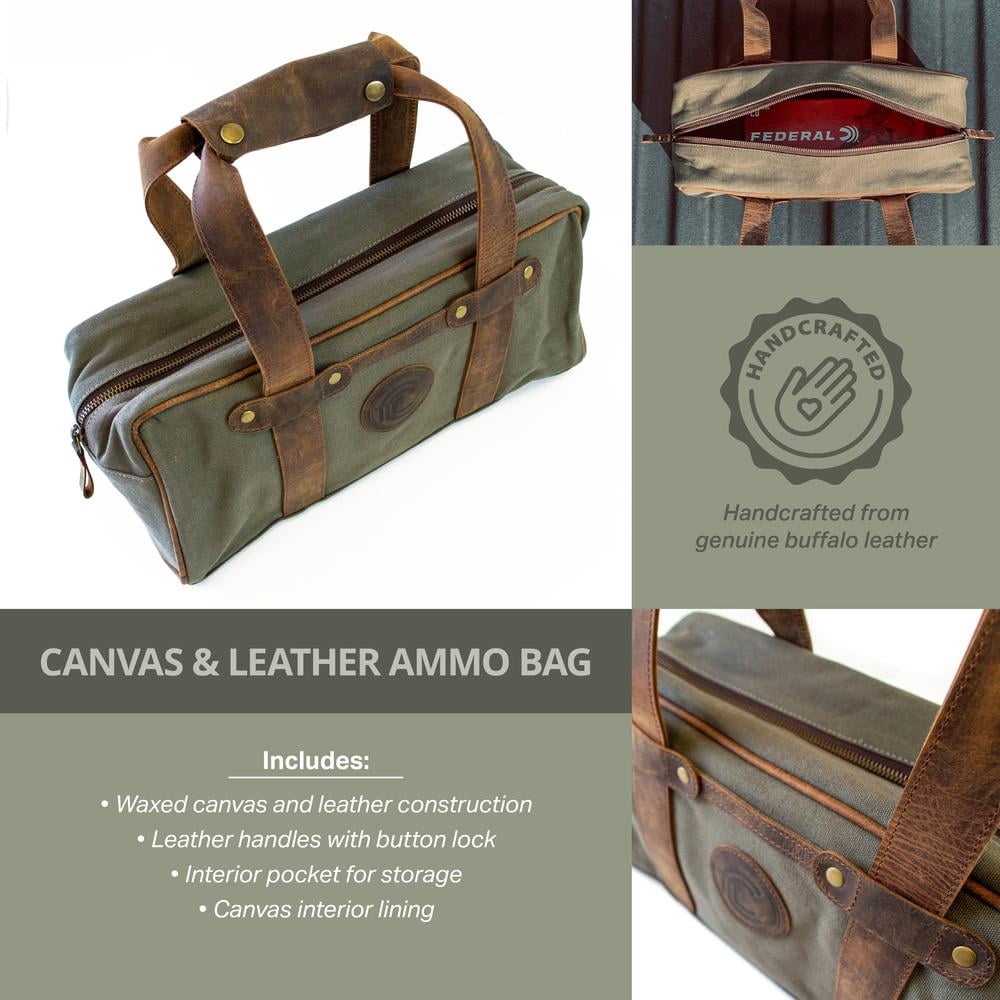 Canvas Leather Ammo Bag