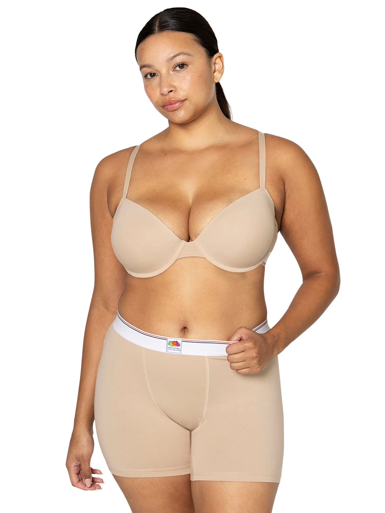 fresh collection by Fruit of the Loom Women's Cotton Demi Push-Up Bra