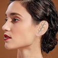 thumbnail image 4 of Pendientes de mariposa de circonita para mujer, aretes de mariposa con forma de puño y diamantes de imitación, con clip alrededor de la oreja, aretes de hada para niñas, 6 unidades, 4 of 5