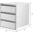 thumbnail image 5 of 18" W x 23" H x 23" D Outdoor Kitchen Drawers with Paper Towel Holder - Box Frame Style Flush Mount BBQ Drawers, Stainless Steel for Outdoor Kitchen & Patio Grill Station, Durable Double Access Storag, 5 of 7