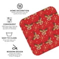 thumbnail image 4 of Disketp Christmas With Cute Deer Funny Coasters,6 Pcs Leather Coasters with Holder, Perfect Housewarming Hostess Gifts,Protect Furniture from Water Marks Scratch and Damage,Square, 4 of 7