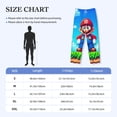 thumbnail image 4 of Lsque Mario Print Men's Pajama Pants, Lounge Pant - Comfortable Home Wear,Elastic Waistband, Stylish Design-Small, 4 of 9