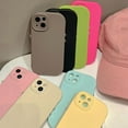 thumbnail image 4 of Solid Color Metal Button Simple Classic Soft Silicone Case Compatible with iPhone Case (iPhone 13,Rose), 4 of 9