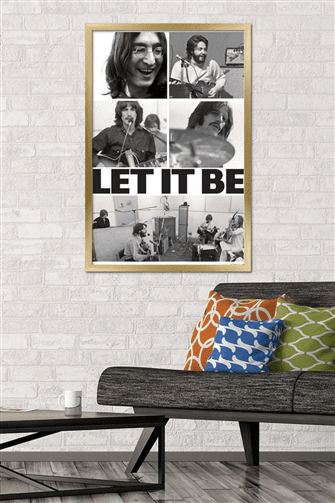 The Beatles - Let It Be Compilation Wall Poster, 22.375" x 34", Framed