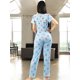 thumbnail image 3 of Pijama De 3 Piezas Mujer Pantalon Short Y Playera A Juego, 3 of 5