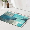 thumbnail image 2 of Modern Abstract Art Bath Mat for Bathroom, Turquoise and Gray Quick Dry and Super Absorbent Bath Mat Rugs, Non Slip Rubber Backing Floor Mat 17x30 Inches for Kitchen Bedroom Indoor, 2 of 6