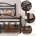 thumbnail image 6 of Chuangshuo Guard Full Bed Frame with Headboard,Heavy Duty Steel Slats Support Mattress Foundation-Under Bed Storage, No Box Spring Needed, Noise Free,Black, 6 of 10