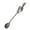 Black, variant on RKZDSR Music Bar Spoon: Stainless Steel Dessert and Teaspoon with Musical Design.
