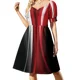 thumbnail image 2 of Vestido floral de medianoche de manga corta para mujer, estilo coreano, verano 2025, 2 of 7
