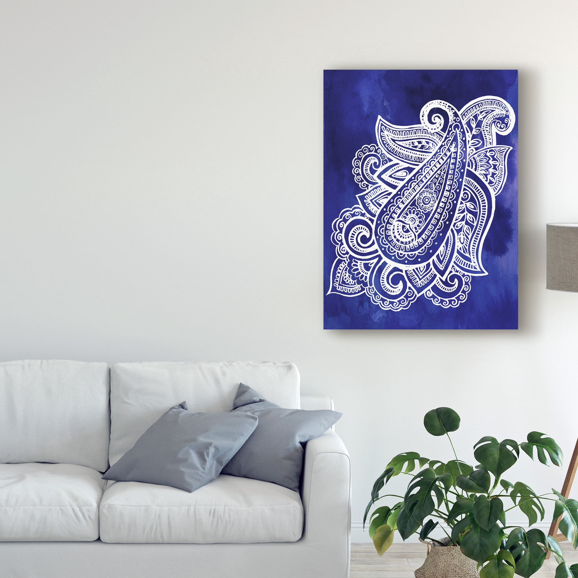 Trademark Fine Art 'Indigo Paisley I' Canvas Art by Jennifer Paxton Parker