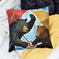thumbnail image 2 of SHANXI Throw Pillow Covers Animal Characters Front Stock Market Animals s Market Market Business for Couch Living Room 20x20in, 2 of 5