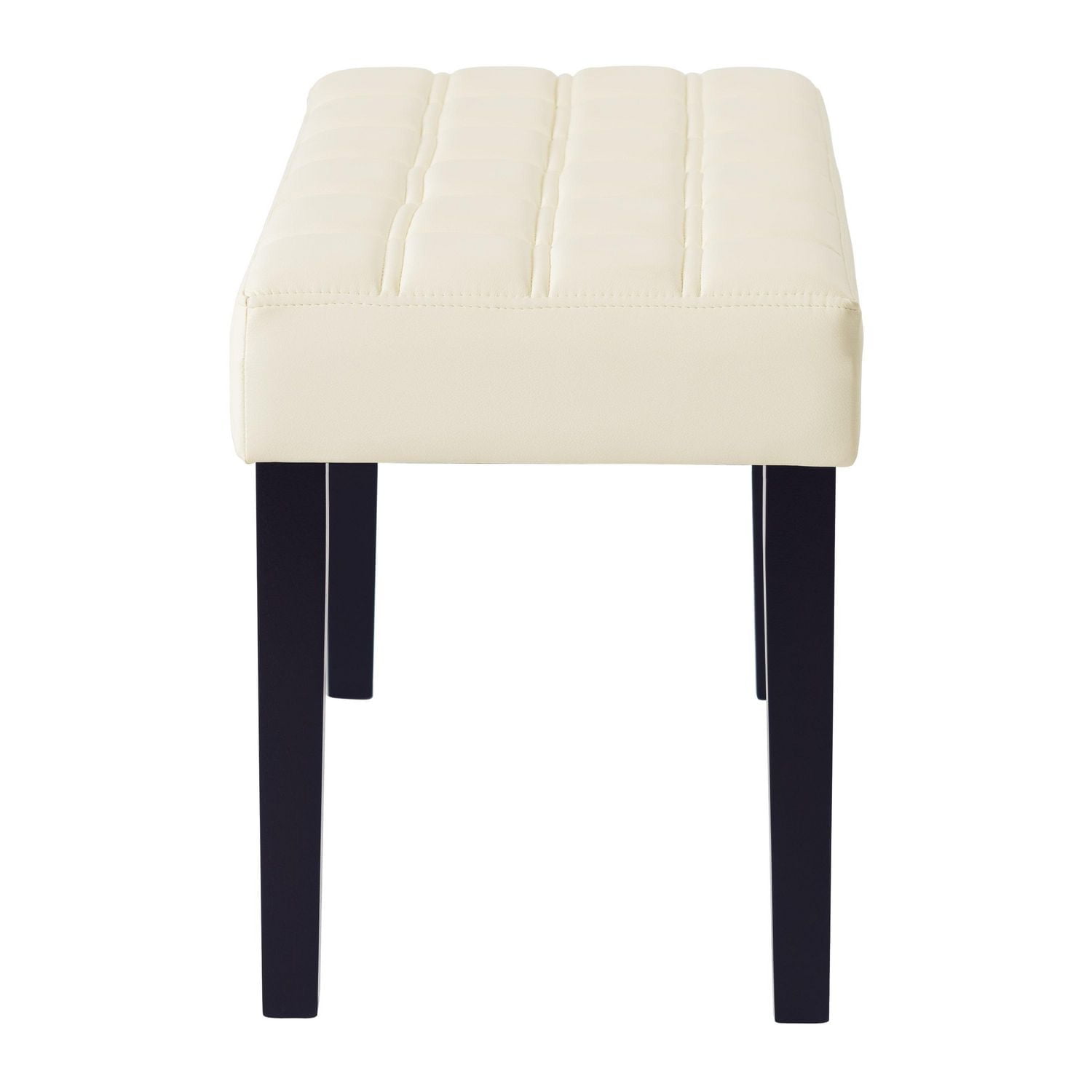 CorLiving Banc California en similicuir avec capitonnage à 24 panneaux