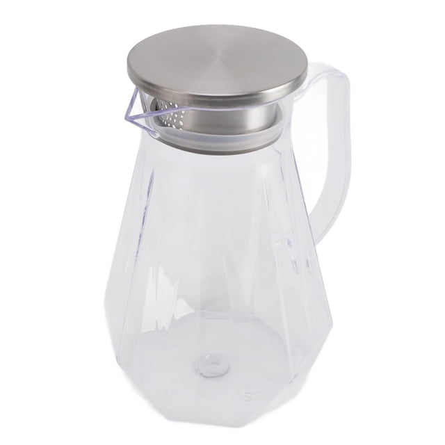 Water Pitcher,1500ml Acrylic Water Pitcher With Lid And Handle Clear Heat Pitcher For Lemonade Ice Tea Cold Or Hot Beverages