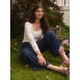 thumbnail image 2 of Celebrity Pink Women's and Women's Plus Wide Leg Gardener Jeans, Sizes XS-4X, 2 of 5