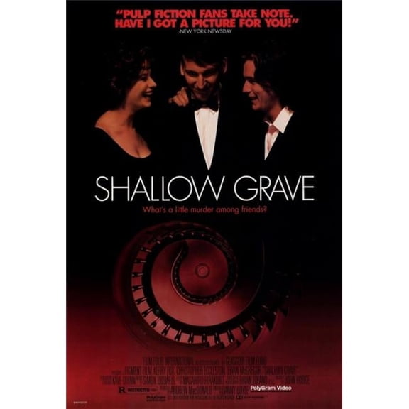 Pop Culture Graphics MOVGF4407 Shallow Grave Movie Poster Print, 27 x 40