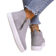 thumbnail image 4 of Willtoo Womens Side Zip High Top Slip On Trainer Lightweight Faux Suede Casual Non Slip Walking Shoes for Fall Winter Daily Shopping Commute, 4 of 5