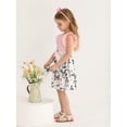 thumbnail image 4 of Toddler Baby Girls Dresses Butterfly Floral Ruffled Princess Seaside Beach Dress Outfits Pink 5-6Y, 4 of 6
