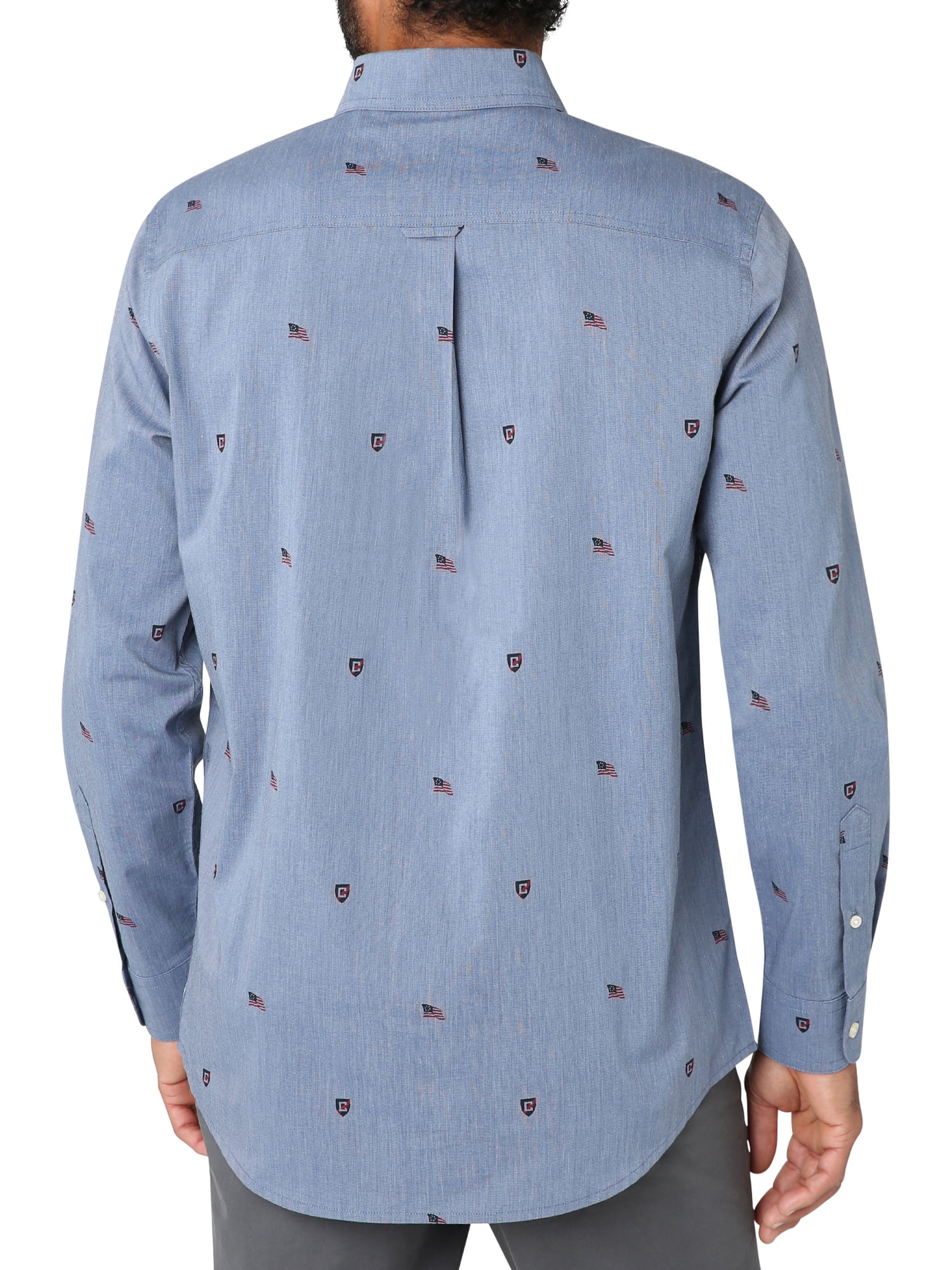Chaps Men's Long Sleeve Sustainable Easy Care Woven Shirt -Sizes XS up to 4XB