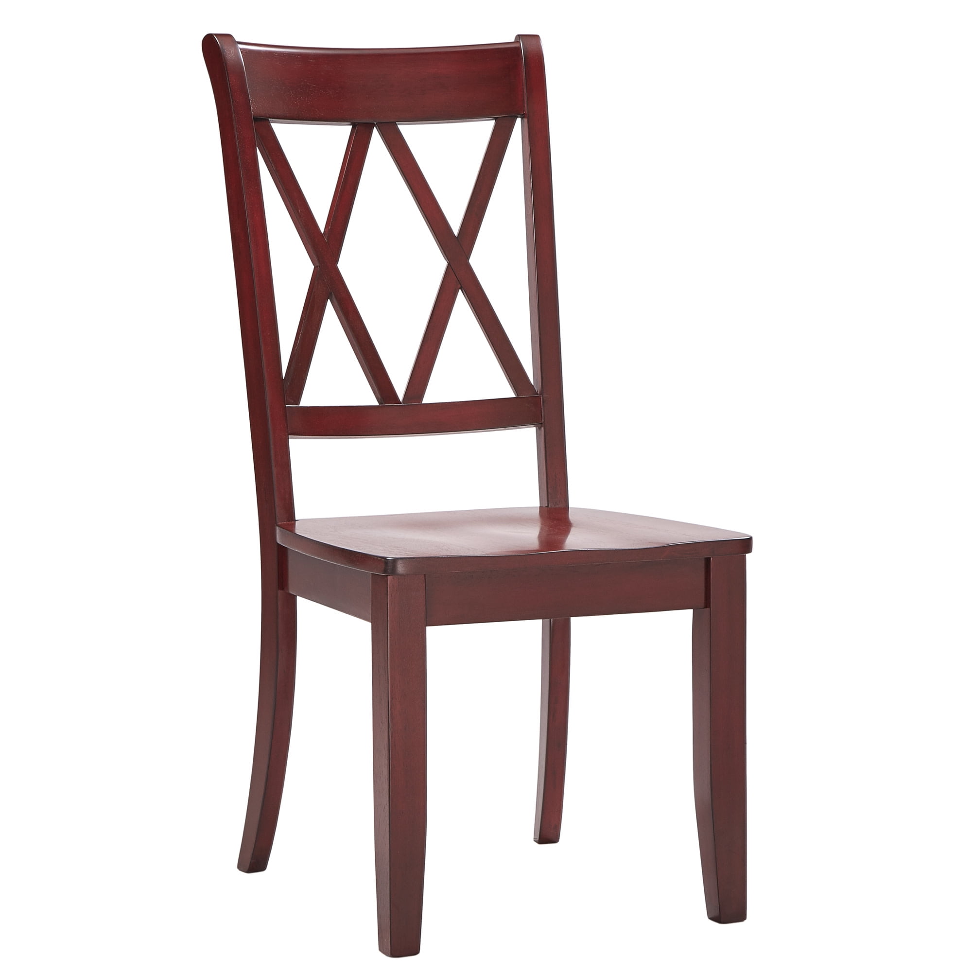 Weston Home Farmhouse Dining Chair, Set of 2, Antique Berry Red