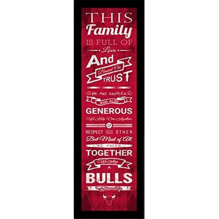 Chicago Bulls Family Cheer Print 8 x24