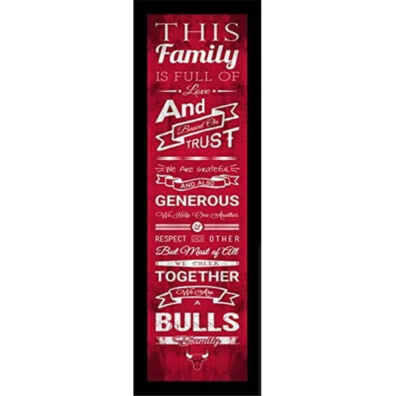 Chicago Bulls Family Cheer Print 8"x24"