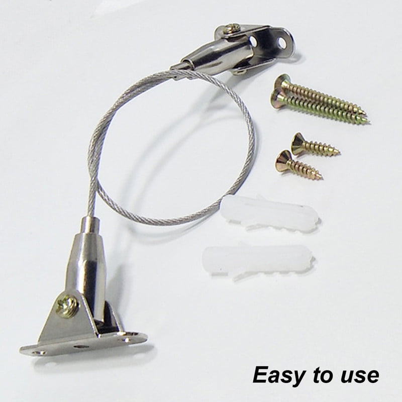 ZHONGLEFA 4 Set Furniture Safety Strap Stainless Steel Cabinet Anti Tip Kit for Furniture