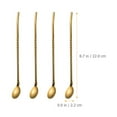 thumbnail image 2 of 4Pcs Stainless Steel Spoon Straw Reusable Drinking Spoon Ice Cream Spoons, 2 of 8