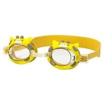 Glisme Kids Goggles For Swimming With Adjustable Strap No Leaking Anti-Fog Waterproof Clear Vision Water Pool Goggles Swimming Glasses Pool Beach Outdoor Water Sports ,Yellow