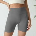 thumbnail image 3 of Dvprdro Women's Seamless Yoga Shorts Solid Butt Lifting Tight Fitting HIgh Waist Workout Shorts, 3 of 5