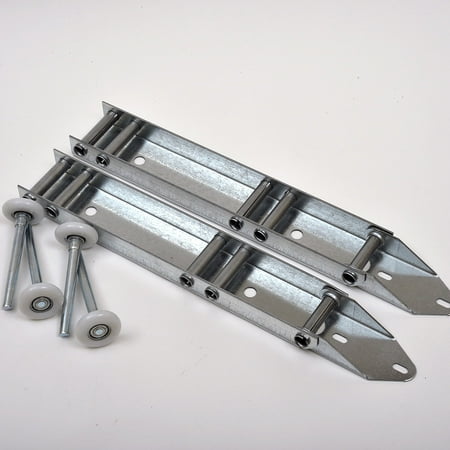 

Garage Door Quick Turn Top Fixture Brackets with (4) Nylon Rollers Low Headroom