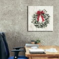 thumbnail image 3 of Epic Graffiti 'Titmouse Christmas Wreath' by Lori Deiter, Canvas Wall Art, 26"x26", 3 of 8