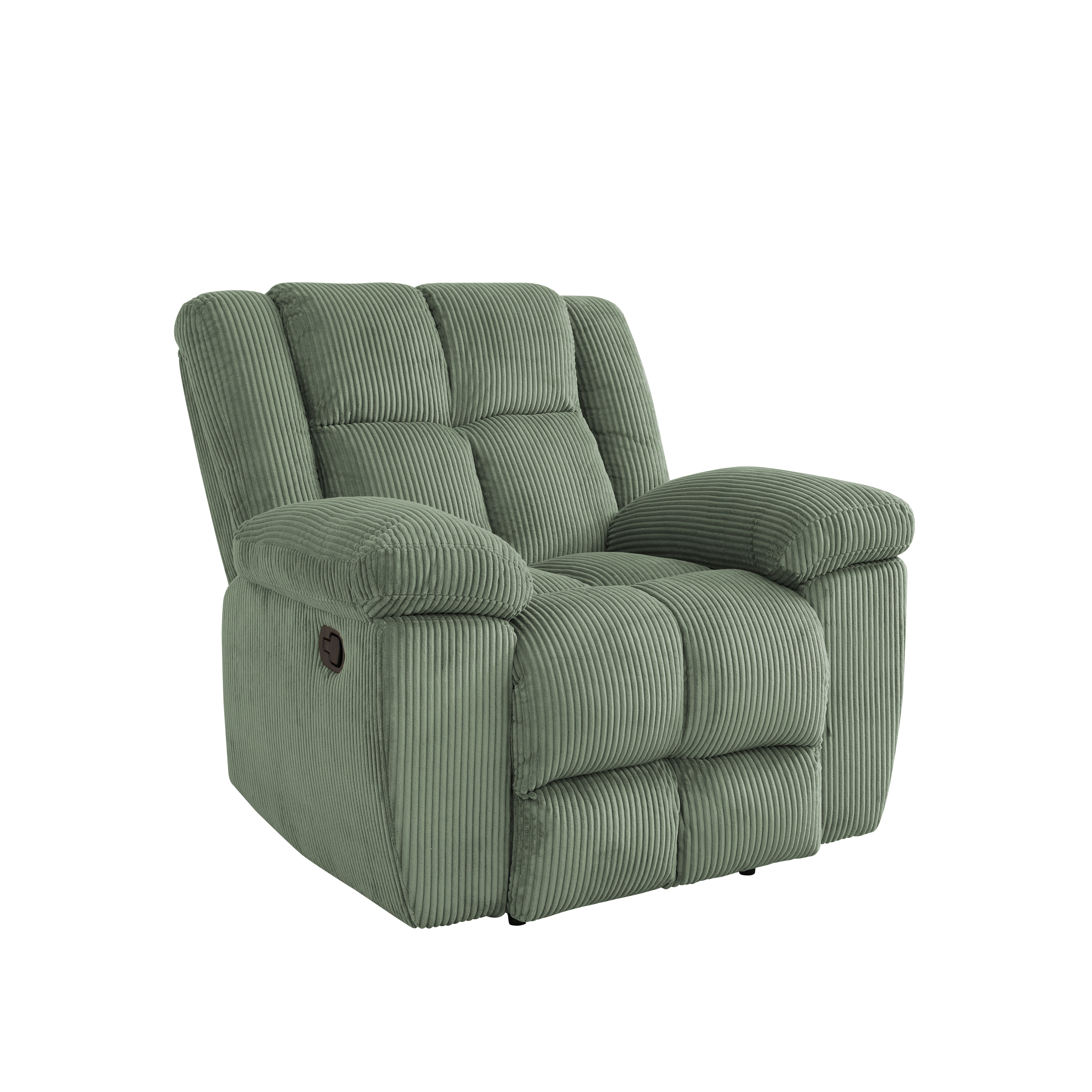Gewnee Multifunctional Recliner, Corduroy, Adjustable Reclining Angle, Ideal for Living Room, Green