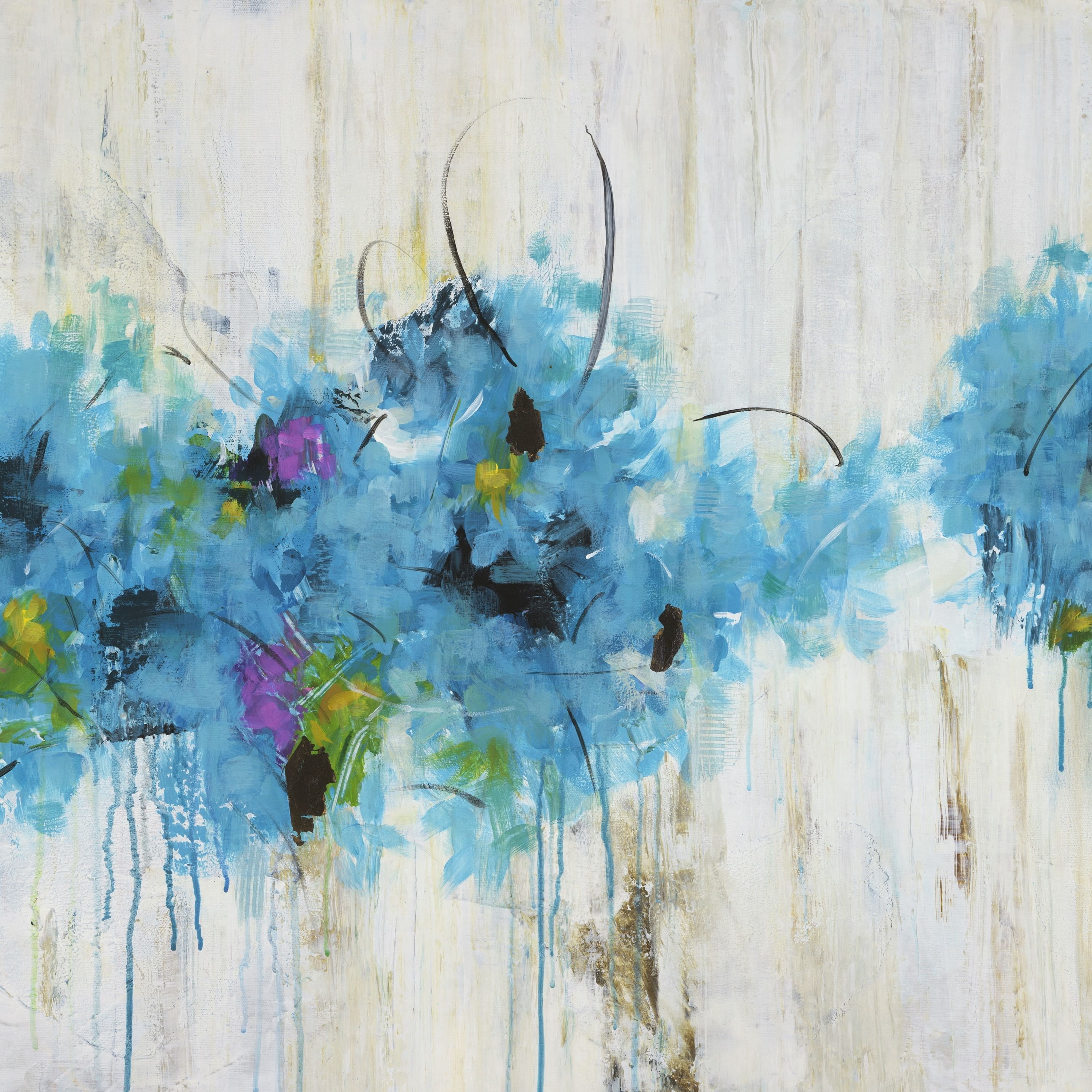Marmont Hill - "Center Piece II-1" by Julie Joy Painting Print on Wrapped Canvas