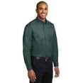 thumbnail image 4 of Port Authority Tall Long Sleeve Shirt (TLS608) Dark Green/Navy, LT, 4 of 6