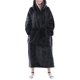 thumbnail image 3 of Sudadera con Capucha y Manta para Hombre y Mujer, de Gran Tamaño, de Larga y Cálida Gris Oscuro un Tamaño, 3 of 10