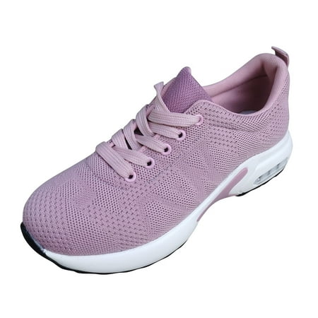 

Women s Running Shoes Ladies Fashion Solid Color Mesh Breathable Lace Up Platform Casual Sports Shoes sneakers for Women Mesh Pink