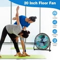 thumbnail image 4 of Costway 20 Inches High Velocity Floor Fan, Portable Pivoting Fan with 3 Powerful Speeds, 4 of 10