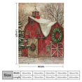 thumbnail image 4 of Pratyus Red Barn Wreath Tree Warm Blanket Women Adults Soft Fuzzy Throw Lightweight All Seasons Christmas Gift 50x60in, 4 of 6
