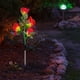 thumbnail image 4 of Lámpara Solar De Plástico Con Forma De Rosa Simulada 2 luces solares de rosas rojas de plástico para decoración de jardín, impermeables, para exteriores y caminos. Rkxzt, 4 of 9